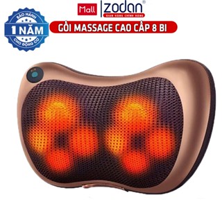 [BH 1NĂM] Gối massage cổ vai gáy 8 bi cao cấp ZODAN 8B360 Bảo hành 1 năm