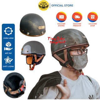 Mũ Bảo Hiểm 1/2 NAPOLI - ASAMA (SRT) Viền Đồng Cao Cấp, Tặng Kèm Che Tai (BH 12 Tháng)