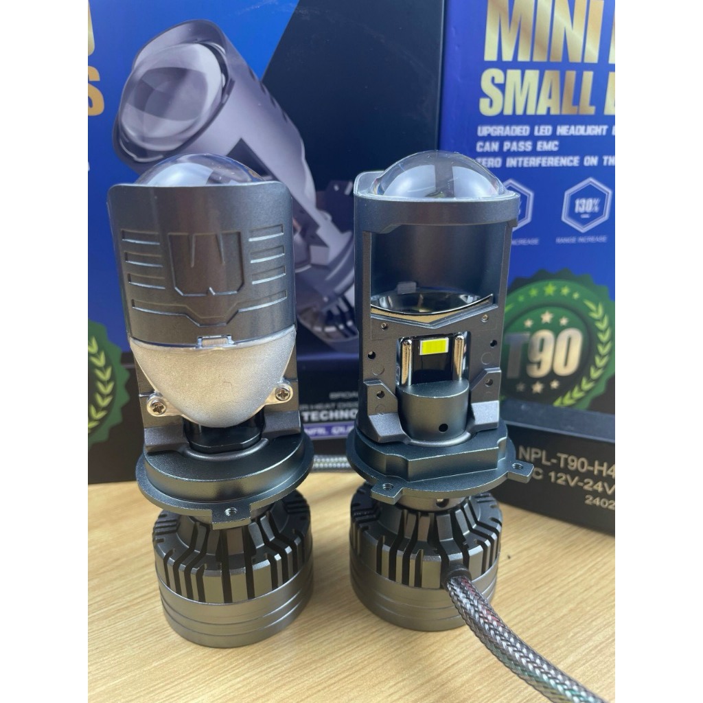 GIÁ SỐC MUA NGAY  ĐÈN PHA LED T9/T40/T3  LẮP Ô TÔ & XE MÁY, CHÂN H4 ĐIỆN ÁP 12-24 Vol, GIÁ 1 BÓNG