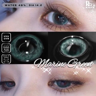 Kính Áp Tròng RUBYEYES Sillicone Hydrogel Màu Xanh Ngọc Marine Green, Lens Mắt Màu Xanh Mint BST BEARLENS