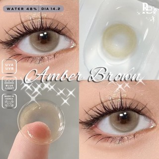 Kính Áp Tròng RUBYEYES Màu Nâu Tây Amber Brown, Lens Mắt Màu Nâu Tây + Tặng Khay Gương Dụng Cụ BST BEARLENS