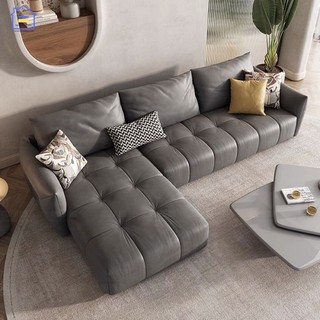 Sofa góc L bọc da hiện đại 3mx1m7