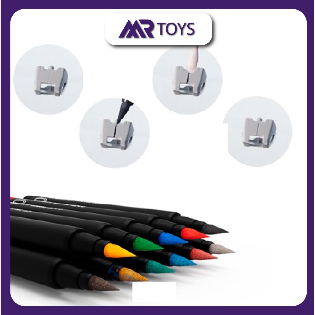 Bút sơn gundam màu kim loại metallic  huỳnh quang Dspiae MK01/MK02/MK03/MK04 | Bút tô màu nước