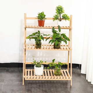 Kệ gỗ đa năng, kệ cây 3 tầng gỗ thông - nội thất ht