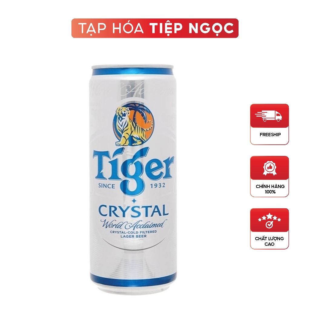 Thùng 20 lon bia tiger crystal 330ml