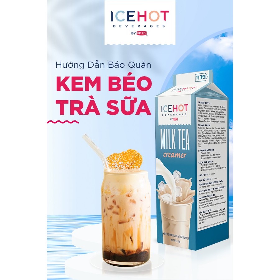 Kem Béo Trà Sữa ICEHOT Hộp 1Kg [22506] - Hỏa tốc nội thành Đà Nẵng