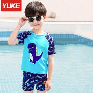 Bộ Đồ Bơi Trẻ EM Bé Trai Kèm Mũ Áo Cộc Quần Short Chống Nắng