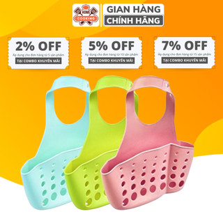 Giỏ treo bồn rửa bát, giỏ đựng giẻ rửa bát silicon có móc treo đa năng