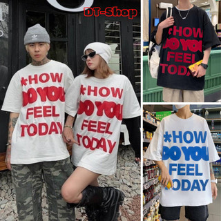 Áo Thun Cổ Tròn Thiết Kế Tay Ngắn In Chữ Nổi HOW DO YOU Chất Vải Mềm Mịn Thoải Mái Áo phông nữ nam form rộng - dt_shop
