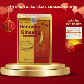 Viên uống nhân sâm Hanomin Ginseng tăng cường bồi bổ sức khỏe (Hộp 60 viên)