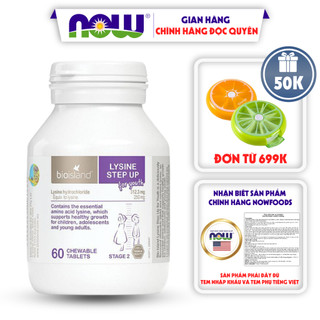 Viên uống tăng chiều cao cho bé Bioisland Lysine 60v giúp bé cao lớn, khỏe mạnh của Úc