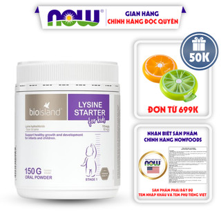 Bột tăng chiều cao cho bé Bioisland Lysine starter for kids 150g giúp trẻ ăn ngon, tăng chuyển hóa của Úc