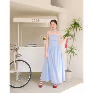Đầm quây maxi babyblue cotton sọc nhí THE C.I.U - Naomi Dress