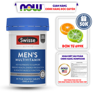 Vitamin tổng hợp nam nữ Swisse Women's/Men's Multivitamin 100 viên giúp giảm căng thẳng, mệt mỏi và tăng sức đề kháng