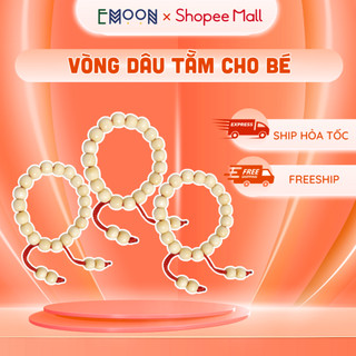 Combo 3 vòng dâu tằm đeo tay EMOON, an toàn cho bé, giúp bé chống quấy khóc, giật mình khi ngủ, tránh gió khi đi ra ngoà