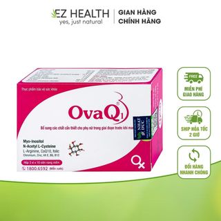 OvaQ1 giúp bổ trứng niêm mạc đẹp tăng khả năng thụ thai mang thai tự nhiên kinh nguyệt đều đẹp - Hộp 30 viên