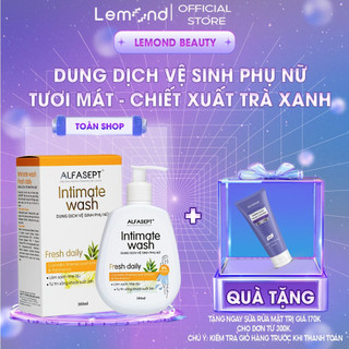 Dung dịch vệ sinh nữ Lemond Intimate wash  Fresh Daily Chiết Xuất Trà Xanh, Dịu Nhẹ Tươi Mát, Làm Sạch 150ML & 300ML