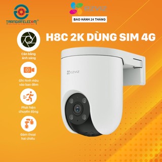 Camera Dùng Sim 4G Ezviz H8C 2K Xoay 360 Độ, Có Màu Đêm - TRANGIATELECOM