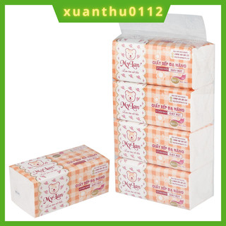 Giấy rút nhà bếp combo 4 gói MYLAN, khăn giấy lau nhà bếp đa năng cao cấp 2 lớp