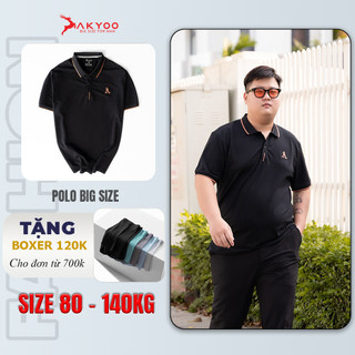 Áo Polo Nam Bigsize 80-140KG Akyoo , Không Bai Nhão - PL VIEN DO