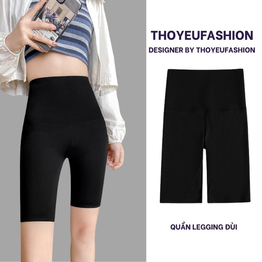 Quần Legging Ngố định hình nâng mông chất su đúc full hộp 5.0, Quần tập thể dục thể thao Yoga