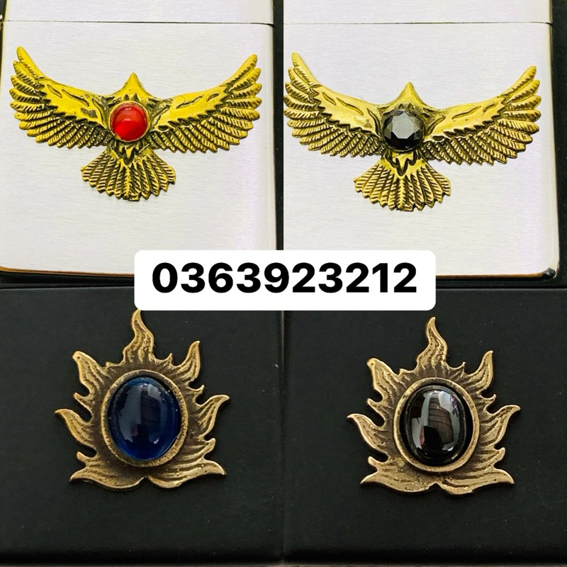 Eblem Chim đính đá dán Zippo( Có tặng kèm keo dán )