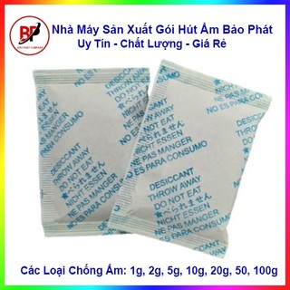 Gói hút ẩm 100gr loại 1g/2g/5g/10g/20g/50g/100g, hạt hút ẩm đầy đủ các loại