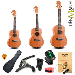 Đàn Ukulele Concert, Tenor, Soprano Chính Hãng BWS B01 - Bảo trì trọn đời (Uku Gỗ Mahogany Tiến Mạnh Music nhập khẩu)