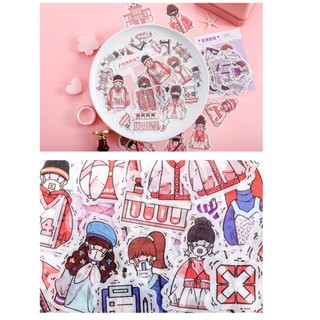 Set 40 sticker nhãn dán Bé trai và gái