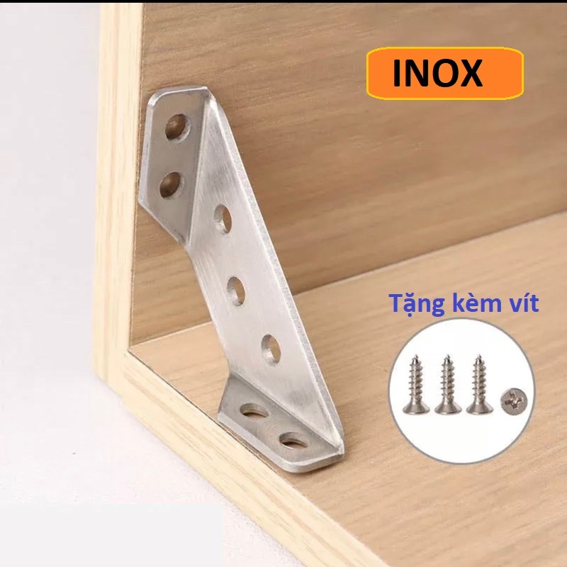 Bát ke vuông góc INOX đa năng 90 độ - Ke góc vuông bản rộng dày dặn