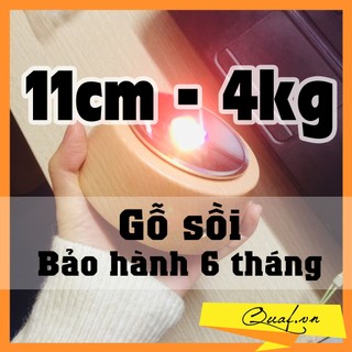 (11 cm) Đế Xoay ELAGO Trưng Bày Đèn Led Gỗ Sồi, Đế Sạc, Tự Động Xoay