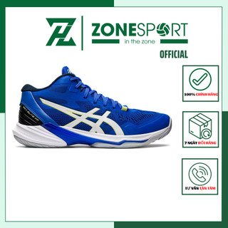 Giày Asics Sky Elite FF MT 2 Xanh - Giày Bóng Chuyền Bóng Rổ cổ cao ôm chân bật nhảy êm hấp thụ sốc