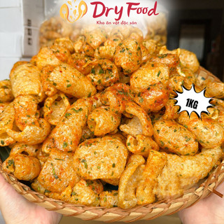 Da heo chiên giòn dry food phi mắm hành thơm thơm giòn tan hũ lớn 1kg