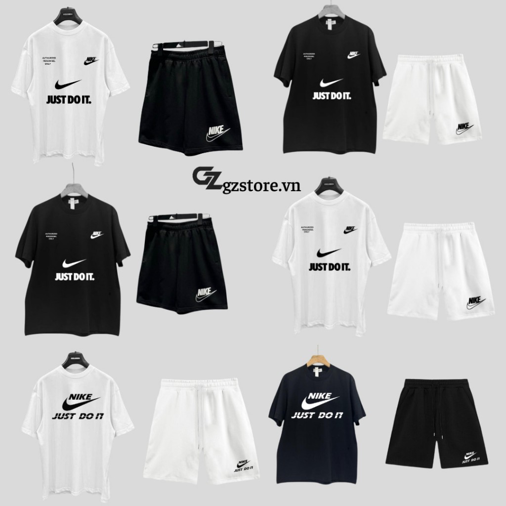 Combo bộ sét NIKE JUST DO IT áo thun chất cotton 100% + quần umi poly cao cấp dày dặn chuẩn form unisex GZCB01