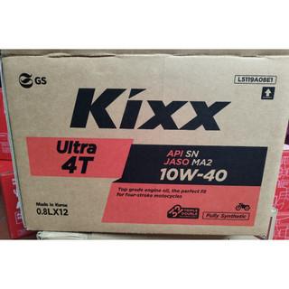 Thùng nhớt 12 chai kixx ultra 4t xe số 800ml tổng hợp 100% nhập khẩu hàn quốc