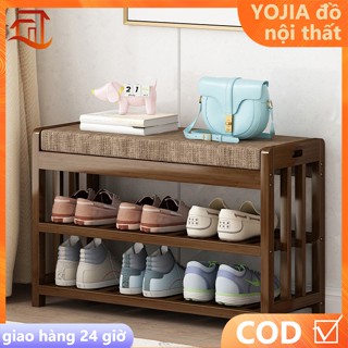 Ghế đẩu thay giày, ghế đẩu cửa gia đình, ghế đẩu gỗ nguyên khối, giá để giày, ghế đơn giản, ghế sofa túi mềm