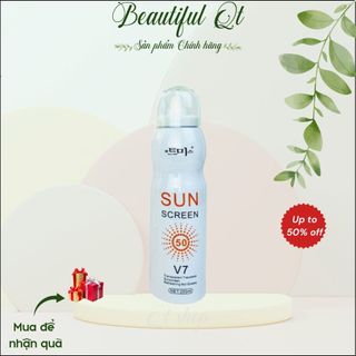 Xịt chống nắng V7 lên tone trắng da số 1 Hàn Quốc ko bết dính[cam kết hang Chính hãng]