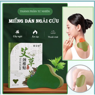 COMBO 10 Hộp - Hộp 12 Miếng Dán Ngải Cứu Giảm Đau Cổ Vai Gáy, Giảm Nhanh Các Triệu Chứng Đau Khớp Gối, Đau Lưng, Đau Đầu