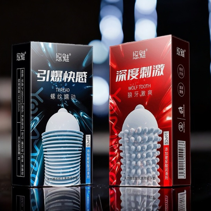 Bao cao su gân gai kéo dài thời gian - Hộp 8 chiếc