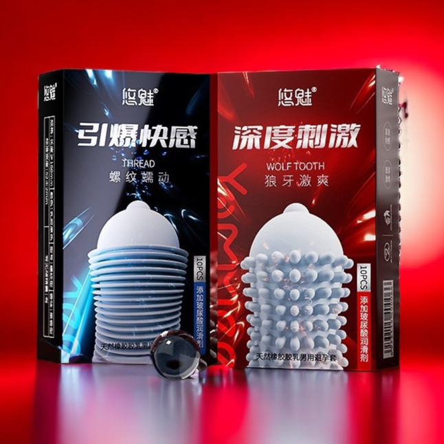 Bao cao su gân gai kéo dài thời gian - Hộp 8 chiếc