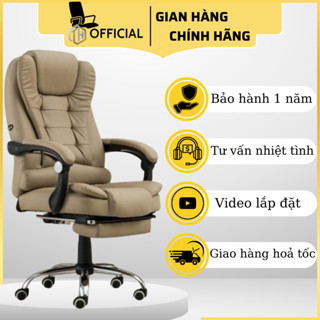 [ Tận xưởng] Ghế Giám Đốc có Massage được bọc da Pu, chân xoay, có gác chân, ngả lưng cao cấp