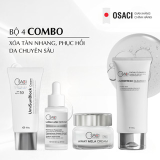  Combo bộ 4 Mờ nám tàn nhang chống lão hoá phục hồi da giảm nếp nhăn dưỡng trắng da Osaci 