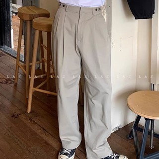 Quần kaki xếp ly ống suông flyn pants | thelas