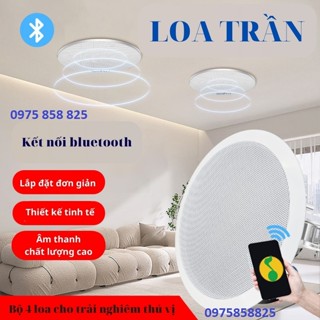 Loa âm trần Bluetooth, Loa âm trần kết nối không dây, loa nghe nhạc thông báo cho cửa hàng, quán cà phê, siêu thị