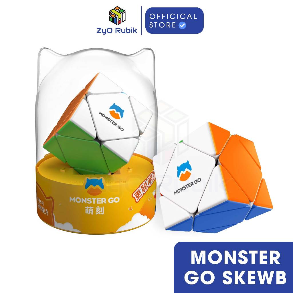 Rubik Gan Monster Go Skewb - Đồ Chơi Trí Tuệ Khối Lập Phương Stickerless Không Viền - Zyo Rubik