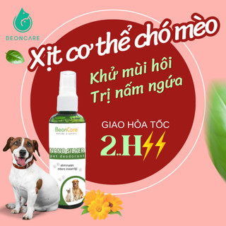 Xịt khử mùi cơ thể chó mèo Beoncare, khử mùi hôi cơ thể, ngừa viêm da, hỗ trợ nhanh lành tổn thương trên da
