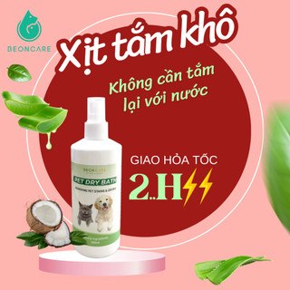  XỊT TẮM KHÔ chó mèo giúp dưỡng lông khử mùi sạch khuẩn thơm lâu mà KHÔNG CẦN TẮM với nước 