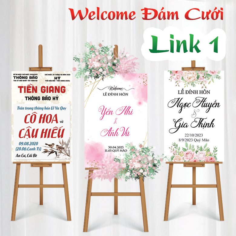 [MS 01-50] Bảng Welcome Đám Cưới