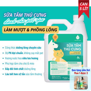 Sữa Tắm chó mèo cao cấp, dành cho spa thú cưng, Làm mượt & phồng lông thú cưng, Siêu lưu hương, Can 5 lít siêu tiết kiệm