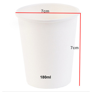 Combo ly giấy 180ml + nắp bằng 7cm (50 bộ/túi)